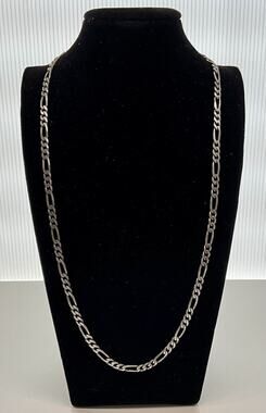 Made In ITALY 925 Sterling Silver FIGARO 20” Chain 18g 3mm - Excellent Condition